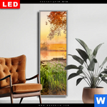 Wechselmotiv Dia Ruhiger Morgen Am See Schmal Produktvorschau mit dem Bild Ruhiger Morgen am See im Format Schmal.