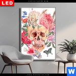 Wechselmotiv Dia Schaedel Im Boho Stil Hochformat Produktvorschau mit dem Bild Schädel im Boho Stil im Format Hochformat.