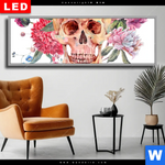 Wechselmotiv Dia Schaedel Im Boho Stil Panorama Produktvorschau mit dem Bild Schädel im Boho Stil im Format Panorama.