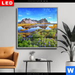 Wechselmotiv Dia Schoener Tag In Island Quadrat Produktvorschau mit dem Bild Schöner Tag in Island im Format Quadrat.