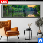 Wechselmotiv Dia See Mit Alter Bruecke Aus Stein Panorama Produktvorschau mit dem Bild See mit alter Brücke aus Stein im Format Panorama.