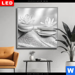 Wechselmotiv Dia Silberne Zen Harmonie Quadrat Produktvorschau mit dem Bild Silberne Zen Harmonie im Format Quadrat.