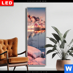 Wechselmotiv Dia Skandinavische Stadt Bei Nacht Schmal Produktvorschau mit dem Bild Skandinavische Stadt bei Nacht im Format Schmal.