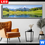 Wechselmotiv Dia Sommerlandschaft In Den Alpen Panorama Produktvorschau mit dem Bild Sommerlandschaft in den Alpen im Format Panorama.