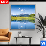 Wechselmotiv Dia Sommerlandschaft In Den Alpen Quadrat Produktvorschau mit dem Bild Sommerlandschaft in den Alpen im Format Quadrat.