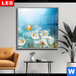 Wechselmotiv Dia Sommerwiese Mit Schmetterlingen Quadrat Produktvorschau mit dem Bild Sommerwiese mit Schmetterlingen im Format Quadrat.