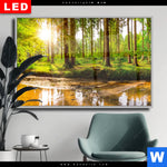 Wechselmotiv Dia Sonne Im Gruenen Wald Querformat Produktvorschau mit dem Bild Sonne im grünen Wald im Format Querformat.