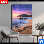 Wechselmotiv Dia Sonnenuntergang In Bucht Hochformat Produktvorschau mit dem Bild Sonnenuntergang in Bucht im Format Hochformat.