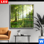 Wechselmotiv Dia Sonniger Morgen Im Wald Quadrat Produktvorschau mit dem Bild Sonniger Morgen im Wald im Format Quadrat.