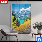 Wechselmotiv Dia Sonniger Tag Am Gletscher Hochformat Produktvorschau mit dem Bild Sonniger Tag am Gletscher im Format Hochformat.
