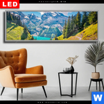 Wechselmotiv Dia Sonniger Tag Am Gletscher Panorama Produktvorschau mit dem Bild Sonniger Tag am Gletscher im Format Panorama.