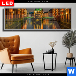 Wechselmotiv Dia Speicherstadt Hamburg Panorama Produktvorschau mit dem Bild Speicherstadt Hamburg im Format Panorama.