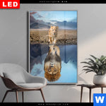 Wechselmotiv Dia Spiegelbild Loewe Loewenjunges Hochformat Produktvorschau mit dem Bild Spiegelbild Löwe & Löwenjunges im Format Hochformat.