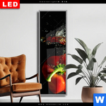 Wechselmotiv Dia Spritzer Von Paprika Beim Fallen Ins Wasser Schmal Produktvorschau mit dem Bild Spritzer von Paprika beim fallen ins Wasser im Format Schmal.