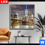 Wechselmotiv Dia Stadtlichter New York Quadrat Produktvorschau mit dem Bild Stadtlichter New York im Format Quadrat.