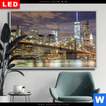 Wechselmotiv Dia Stadtlichter New York Querformat Produktvorschau mit dem Bild Stadtlichter New York im Format Querformat.