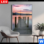 Wechselmotiv Dia Steg In Den Sonnenuntergang Hochformat Produktvorschau mit dem Bild Steg in den Sonnenuntergang im Format Hochformat.