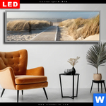 Wechselmotiv Dia Strand Auf Langeoog Panorama Produktvorschau mit dem Bild Strand auf Langeoog im Format Panorama.