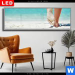 Wechselmotiv Dia Strandspaziergang Panorama Produktvorschau mit dem Bild Strandspaziergang im Format Panorama.