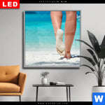 Wechselmotiv Dia Strandspaziergang Quadrat Produktvorschau mit dem Bild Strandspaziergang im Format Quadrat.