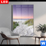 Wechselmotiv Dia Strandweg Im Sonnenuntergang Hochformat Produktvorschau mit dem Bild Strandweg im Sonnenuntergang im Format Hochformat.