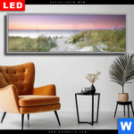 Wechselmotiv Dia Strandweg Im Sonnenuntergang Panorama Produktvorschau mit dem Bild Strandweg im Sonnenuntergang im Format Panorama.