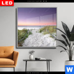 Wechselmotiv Dia Strandweg Im Sonnenuntergang Quadrat Produktvorschau mit dem Bild Strandweg im Sonnenuntergang im Format Quadrat.