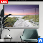 Wechselmotiv Dia Strandweg Im Sonnenuntergang Querformat Produktvorschau mit dem Bild Strandweg im Sonnenuntergang im Format Querformat.