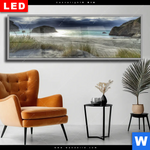 Wechselmotiv Dia Stuermischer Himmel Am Strand Panorama Produktvorschau mit dem Bild Stürmischer Himmel am Strand im Format Panorama.