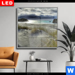 Wechselmotiv Dia Stuermischer Himmel Am Strand Quadrat Produktvorschau mit dem Bild Stürmischer Himmel am Strand im Format Quadrat.
