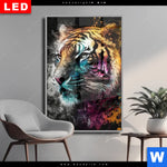 Wechselmotiv Dia Tiger Im Farbrausch Hochformat Produktvorschau mit dem Bild Tiger im Farbrausch im Format Hochformat.