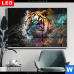 Wechselmotiv Dia Tiger Im Farbrausch Querformat Produktvorschau mit dem Bild Tiger im Farbrausch im Format Querformat.