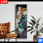 Wechselmotiv Dia Tiger Im Farbrausch Schmal Produktvorschau mit dem Bild Tiger im Farbrausch im Format Schmal.