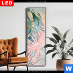 Wechselmotiv Dia Tropische Blaetter In Pastellfarben Schmal Produktvorschau mit dem Bild Tropische Blätter in Pastellfarben im Format Schmal.