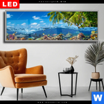 Wechselmotiv Dia Tropisches Inselparadies Panorama Produktvorschau mit dem Bild Tropisches Inselparadies im Format Panorama.