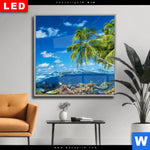 Wechselmotiv Dia Tropisches Inselparadies Quadrat Produktvorschau mit dem Bild Tropisches Inselparadies im Format Quadrat.