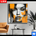 Wechselmotiv Dia Urban Art Gesicht Quadrat Produktvorschau mit dem Bild Urban Art Gesicht im Format Quadrat.