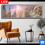 Wechselmotiv Dia Verschneiter Wald Panorama Produktvorschau mit dem Bild Verschneiter Wald im Format Panorama.