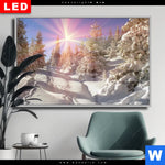 Wechselmotiv Dia Verschneiter Wald Querformat Produktvorschau mit dem Bild Verschneiter Wald im Format Querformat.