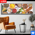 Wechselmotiv Dia Vielfaeltige Gewuerze Panorama Produktvorschau mit dem Bild Vielfältige Gewürze im Format Panorama.