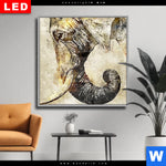 Wechselmotiv Dia Vintage Elefant Quadrat Produktvorschau mit dem Bild Vintage Elefant im Format Quadrat.
