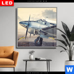 Wechselmotiv Dia Vintage Flugzeug Quadrat Produktvorschau mit dem Bild Vintage Flugzeug im Format Quadrat.