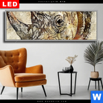 Wechselmotiv Dia Vintage Nashorn Panorama Produktvorschau mit dem Bild Vintage Nashorn im Format Panorama.