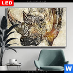 Wechselmotiv Dia Vintage Nashorn Querformat Produktvorschau mit dem Bild Vintage Nashorn im Format Querformat.