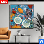 Wechselmotiv Dia Vintage Silberloeffel Mit Gewuerzen Quadrat Produktvorschau mit dem Bild Vintage Silberlöffel mit Gewürzen im Format Quadrat.