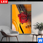 Wechselmotiv Dia Violine Rose Hochformat Produktvorschau mit dem Bild Violine & Rose im Format Hochformat.