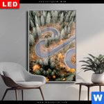 Wechselmotiv Dia Wald Strasse Von Oben Hochformat Produktvorschau mit dem Bild Wald & Straße von oben im Format Hochformat.