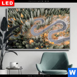 Wechselmotiv Dia Wald Strasse Von Oben Querformat Produktvorschau mit dem Bild Wald & Straße von oben im Format Querformat.