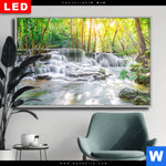 Wechselmotiv Dia Wald Wasserfall No 1 Querformat Produktvorschau mit dem Bild Wald & Wasserfall No. 1 im Format Querformat.