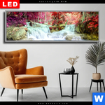 Wechselmotiv Dia Wald Wasserfall No 3 Panorama Produktvorschau mit dem Bild Wald & Wasserfall No. 3 im Format Panorama.